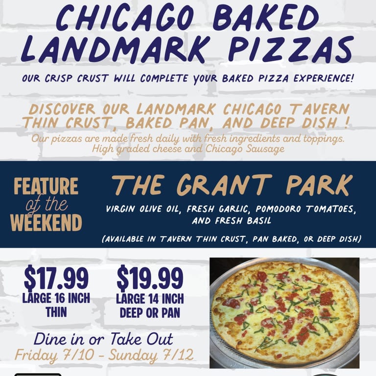 🍕 Featured Pizza of the Weekend: The Grant Park