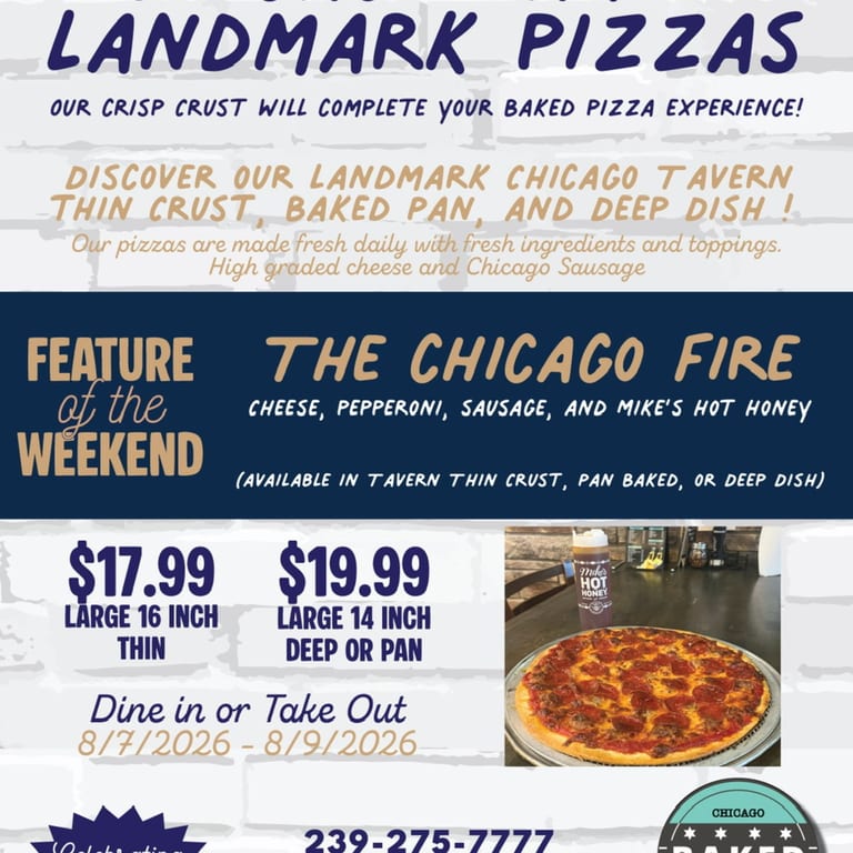 🍕 Featured Pizza of the Weekend: The Chicago Fire