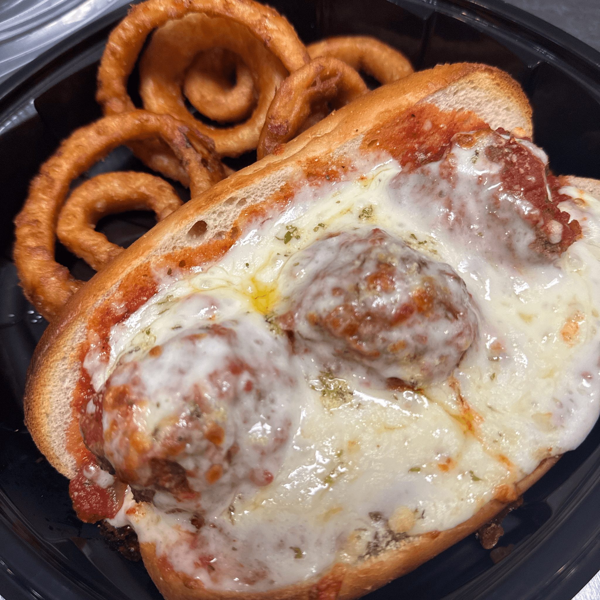 Homemade Meatball Sandwich.
