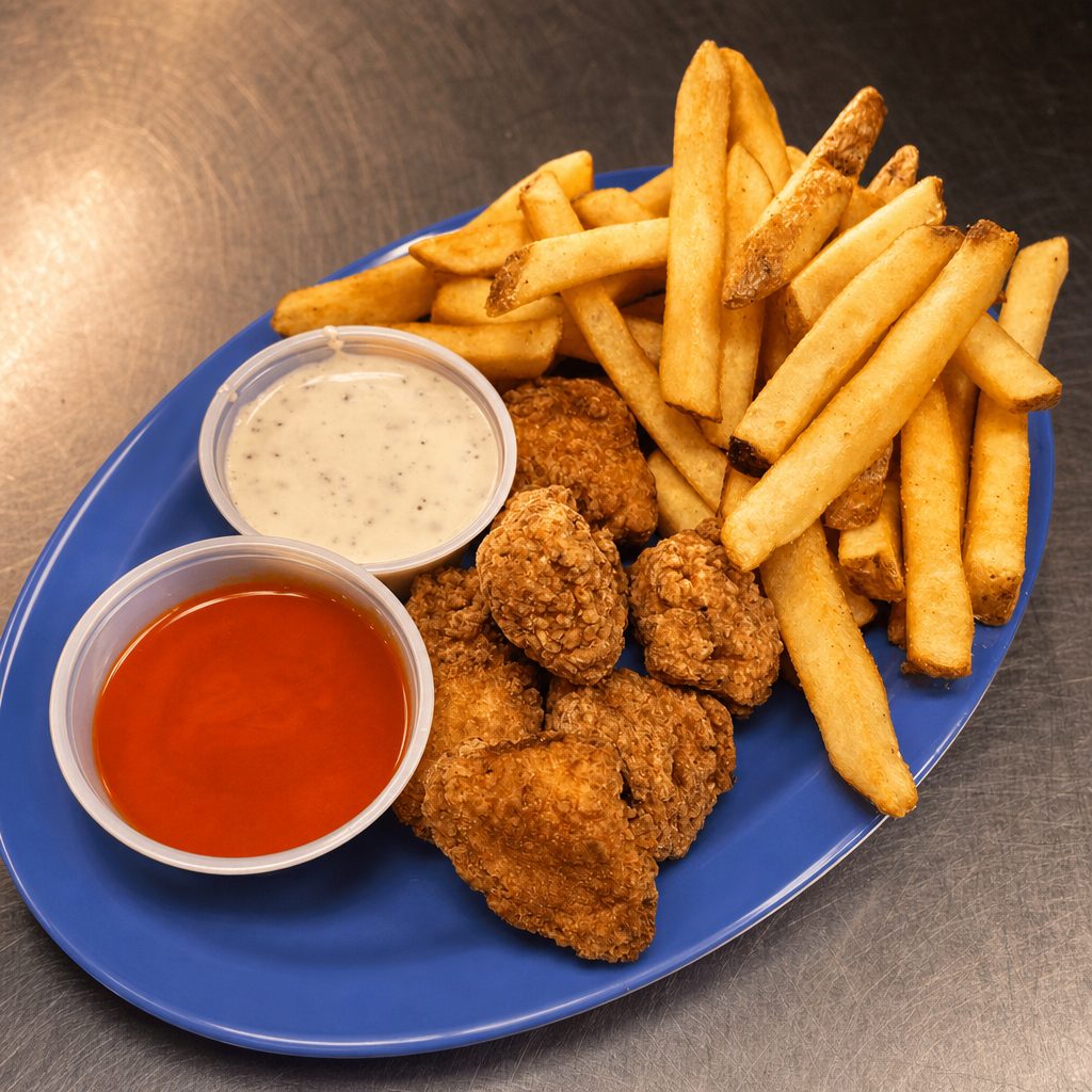 Kid's Boneless Wings 6 Pieces.