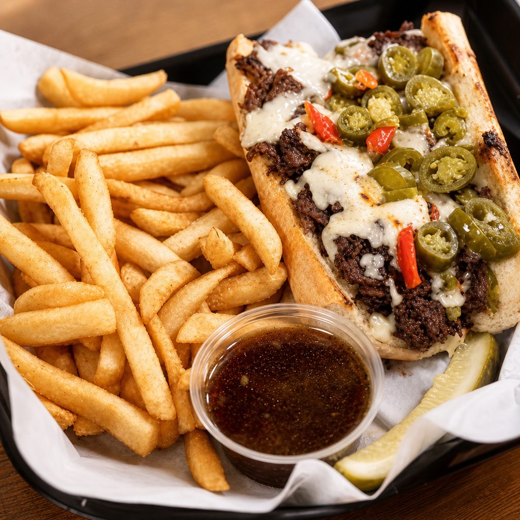 Italian Beef Sandwich.